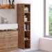 Badregal >Livorno< in Wotan-Eiche - 25x130x35cm (BxHxT)
