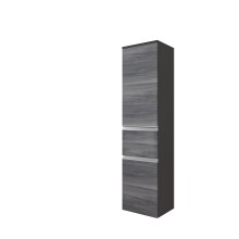 Midischrank >Arezzo< in Eiche Rauchsilber Nachbildung - 40x154x35cm (BxHxT)