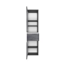 Midischrank >Arezzo< in Eiche Rauchsilber Nachbildung - 40x154x35cm (BxHxT)