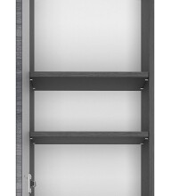 Midischrank >Arezzo< in Eiche Rauchsilber Nachbildung - 40x154x35cm (BxHxT)