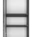 Midischrank >Arezzo< in Eiche Rauchsilber Nachbildung - 40x154x35cm (BxHxT)