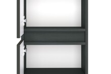 Midischrank >Pienza< in Grau-matt - 40x130x35cm (BxHxT)