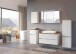 Midischrank >Pienza< in weiß-matt - 40x130x35cm (BxHxT)