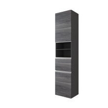 Hochschrank >Arezzo< in Eiche Rauchsilber...