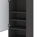 Hochschrank >Arezzo< in Eiche Rauchsilber Nachbildung - 40x180x35cm (BxHxT)