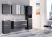 Hochschrank >Arezzo< in Eiche Rauchsilber Nachbildung - 40x180x35cm (BxHxT)