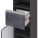 Hochschrank >Arezzo< in Eiche Rauchsilber Nachbildung - 40x180x35cm (BxHxT)