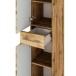 Hochschrank >Livorno< in Wotan-Eiche - 30x180x35cm (BxHxT)