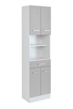 Hochschrank >Riga< in Hellgrau-Matt - 50x190x35cm...