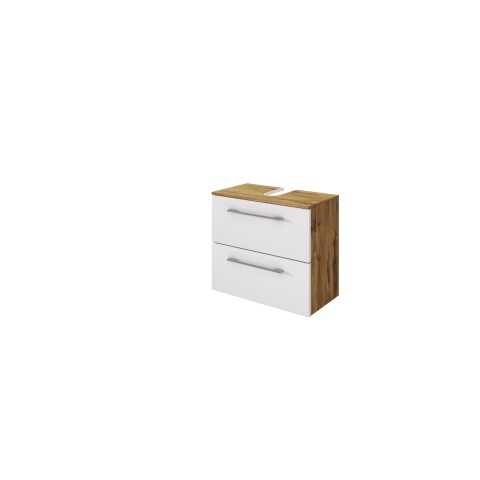 Waschbeckenunterschrank >Livorno< in weiß-matt - 60x54x35cm (BxHxT)