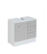Waschbeckenunterschrank >Riga< in Hellgrau-Matt - 60x54x35cm (BxHxT)