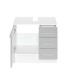Waschbeckenunterschrank >Riga< in Hellgrau-Matt - 60x54x35cm (BxHxT)