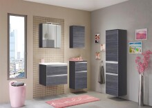 Unterschrank >Arezzo< in Eiche Rauchsilber Nachbildung - 40x79x35cm (BxHxT)