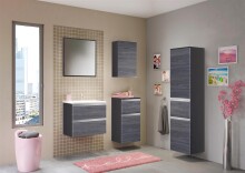 Unterschrank >Arezzo< in Eiche Rauchsilber Nachbildung - 40x79x35cm (BxHxT)