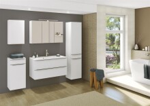 Unterschrank >Garda< in Weiß-Matt - 40x79x35cm (BxHxT)