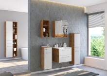Unterschrank >Livorno< in weiß-matt - 30x79x35cm (BxHxT)