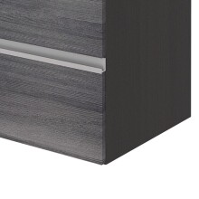 Waschtisch-Set >Arezzo< in Eiche Rauchsilber Nachbildung - 80x56x47cm (BxHxT)
