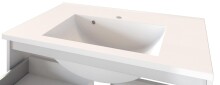 Waschtisch-Set >Livorno< in Matt Weiß - 100x180x48cm (BxHxT)