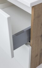 Waschtisch-Set >Livorno< in Matt Weiß - 60x180x48cm (BxHxT)