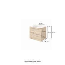 Waschtisch-Set >Livorno< in weiß-matt - 60x54x48cm (BxHxT)
