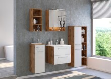 Waschtisch-Set >Livorno< in weiß-matt - 60x54x48cm (BxHxT)