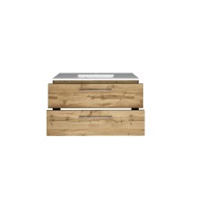 Waschtisch-Set >Livorno< in wotaneiche - 100x180x48cm (BxHxT)