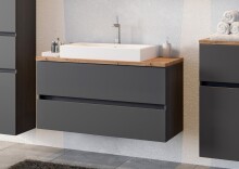Waschtisch-Set >Pienza< in grau-matt - 100x54x48cm...