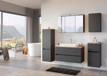 Waschtisch-Set >Pienza< in grau-matt - 100x54x48cm (BxHxT)