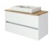 Waschtisch-Set >Pienza< in Matt Weiß aus MDF - 100x180x48cm (BxHxT)