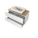 Waschtisch-Set >Pienza< in Matt Weiß aus MDF - 100x180x48cm (BxHxT)