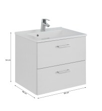 Waschtisch-Set >Riga< in Matt Weiß - 60x54x48cm (BxHxT)