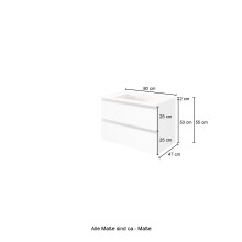 Badezimmer-Set >Arezzo< in Eiche Rauchsilber Nachbildung, Graphit