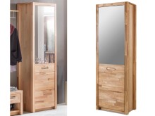 Garderobenschrank >Leduc< aus Massivholz -...