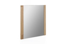 Wandspiegel >Leduc I< in Wildeiche aus Massivholz, Spiegelglas - 66x65x4 (BxHxT)