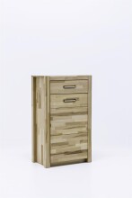Schuhschrank >Leduc< in Kernbuche aus Massivholz -...