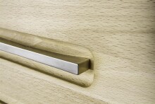 Schuhschrank >Leduc< in Kernbuche aus Massivholz - 66x112x40cm (BxHxT)
