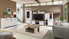 Sideboard >Chelles< in Weiß matt - 161,4x95,7x42,2cm (BxHxT)
