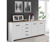 Sideboard >Chelles< in Weiß matt -...