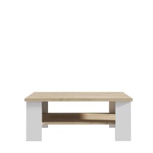 Couchtisch >Chelles< in Weiß matt - 107x42,8x67cm (BxHxT)