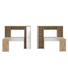 Schreibtisch >Eilat< in Artisan Eiche - 173x152x116cm (BxHxT)