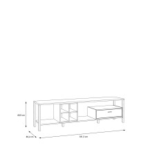 TV-Board >Hialeah< in Riviera Eiche - 181,3x49,9x40,2cm (BxHxT)