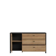 Sideboard >Hialeah< in Riviera Eiche - 151,3x85,1x40,2cm (BxHxT)