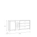 Sideboard >Hialeah< in Riviera Eiche - 186,3x85,1x40,2cm (BxHxT)