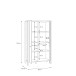 Vitrine >Hialeah< in Riviera Eiche - 86,3x152,3x40,2cm (BxHxT)