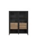 Vitrine >Hialeah< in Riviera Eiche - 121,3x152,3x40,2cm (BxHxT)