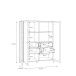 Vitrine >Hialeah< in Riviera Eiche - 121,3x152,3x40,2cm (BxHxT)