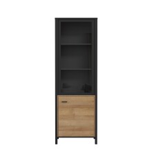 Vitrine >Hialeah< in Riviera Eiche - 64,8x193,9x40,2cm (BxHxT)