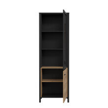 Vitrine >Hialeah< in Riviera Eiche - 64,8x193,9x40,2cm (BxHxT)