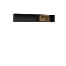 Wandboard >Hialeah< in Schwarz - 150,2x26x22,2cm (BxHxT)