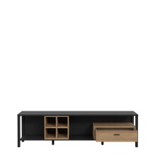 Wohnwand >Hialeah< in Riviera Eiche - 277,2x193,9x40,2cm (BxHxT)